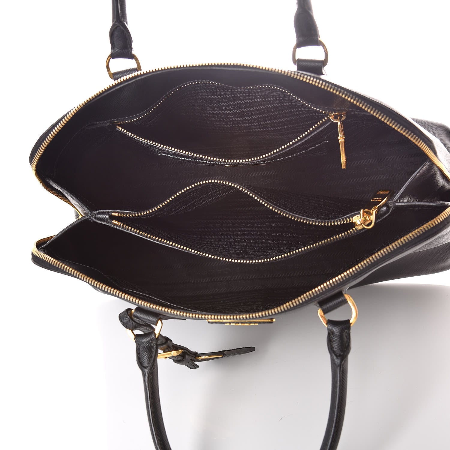 Prada Saffiano Lux Large Promenade Tote Black 7 of 9