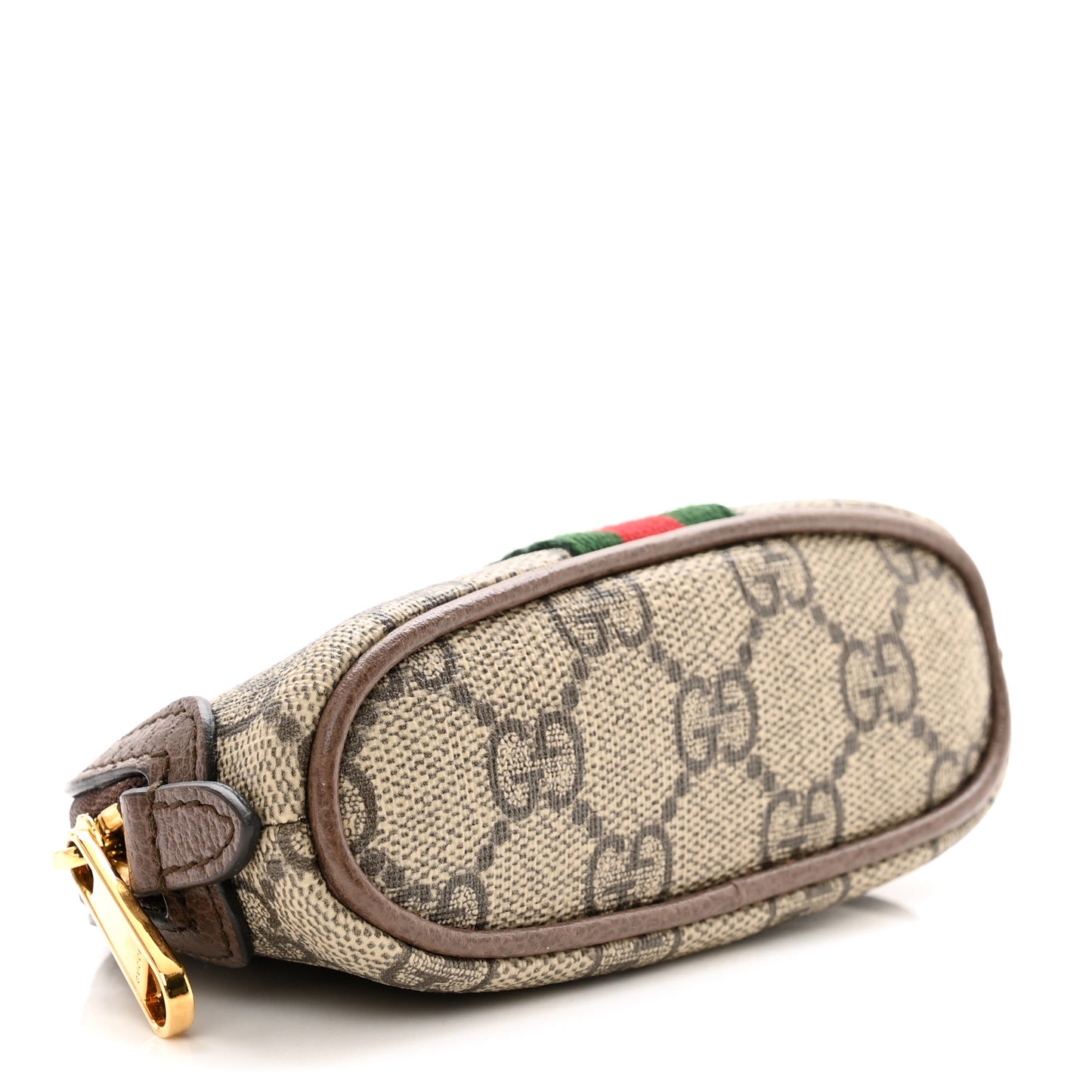 GG Supreme Monogram Web Ophidia Dome Key Pouch Beige New Acero