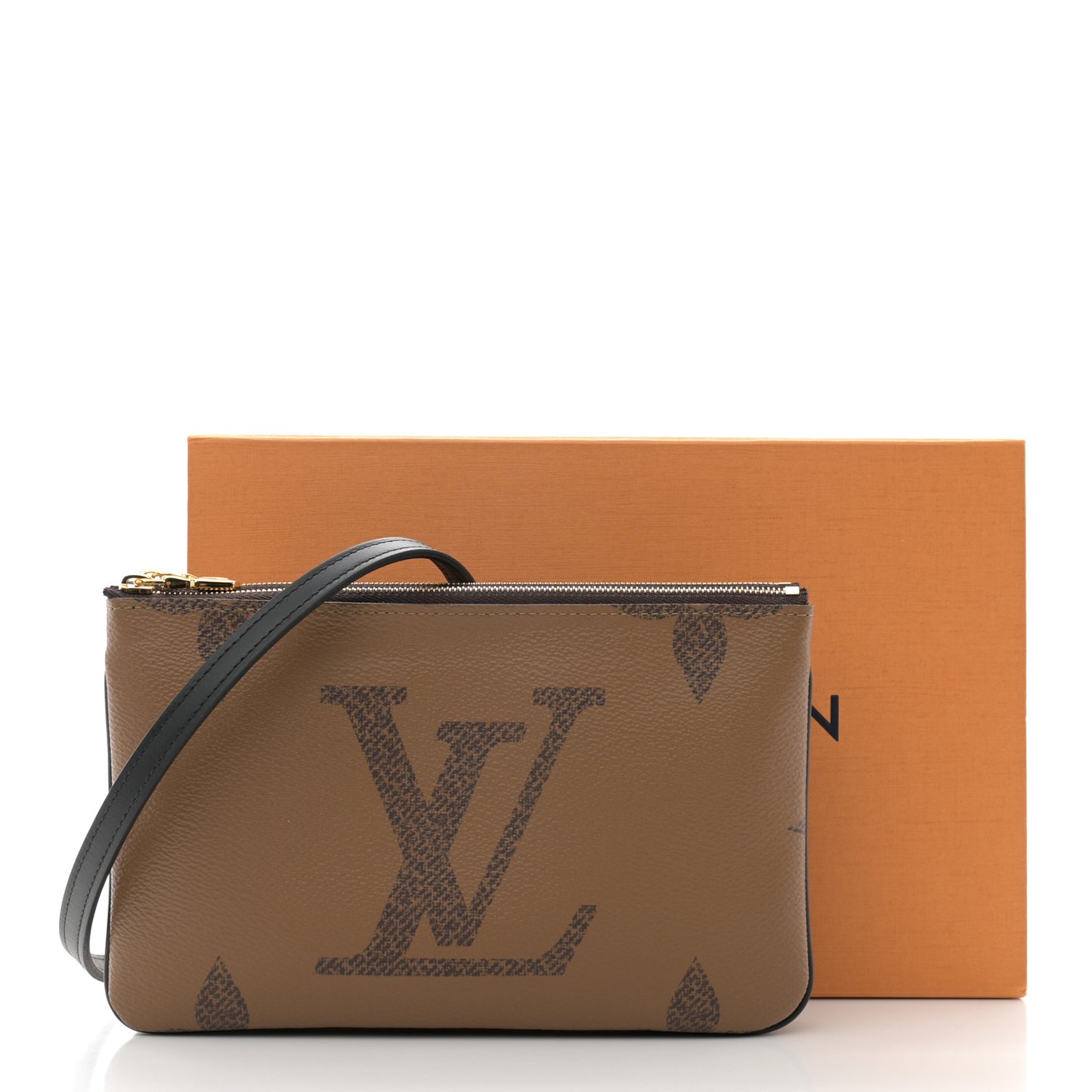 Reverse Monogram Giant Double Zip Pochette