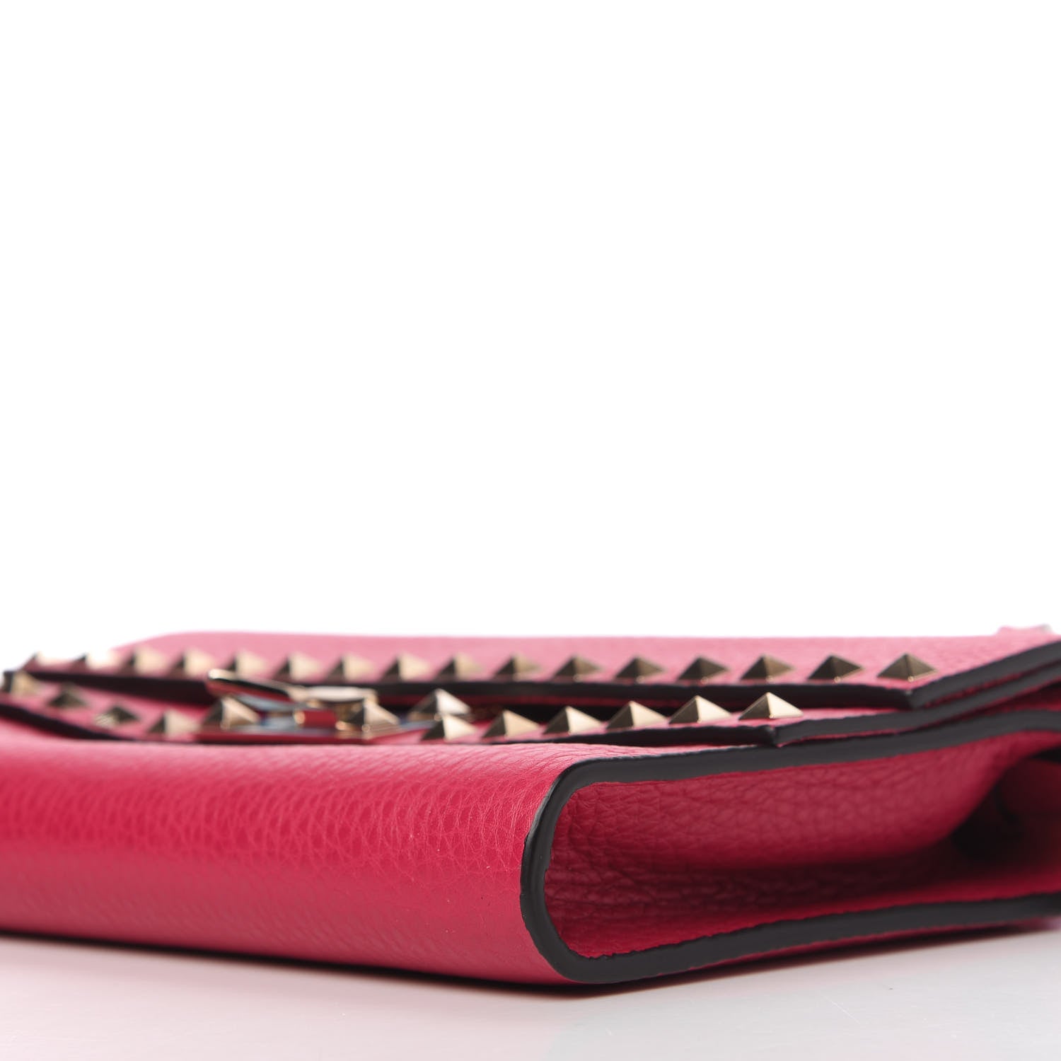 Valentino Garavani Pebbled Calfskin Rockstud Double Flap Crossbody Bag Blossom 7 of 11