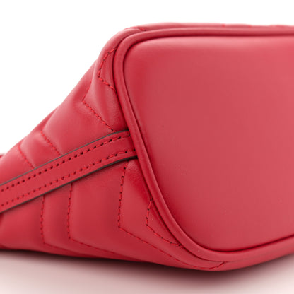 Gucci Calfskin Matelasse Chevron GG Marmont Sling Shoulder Bag Rosso 9 of 11