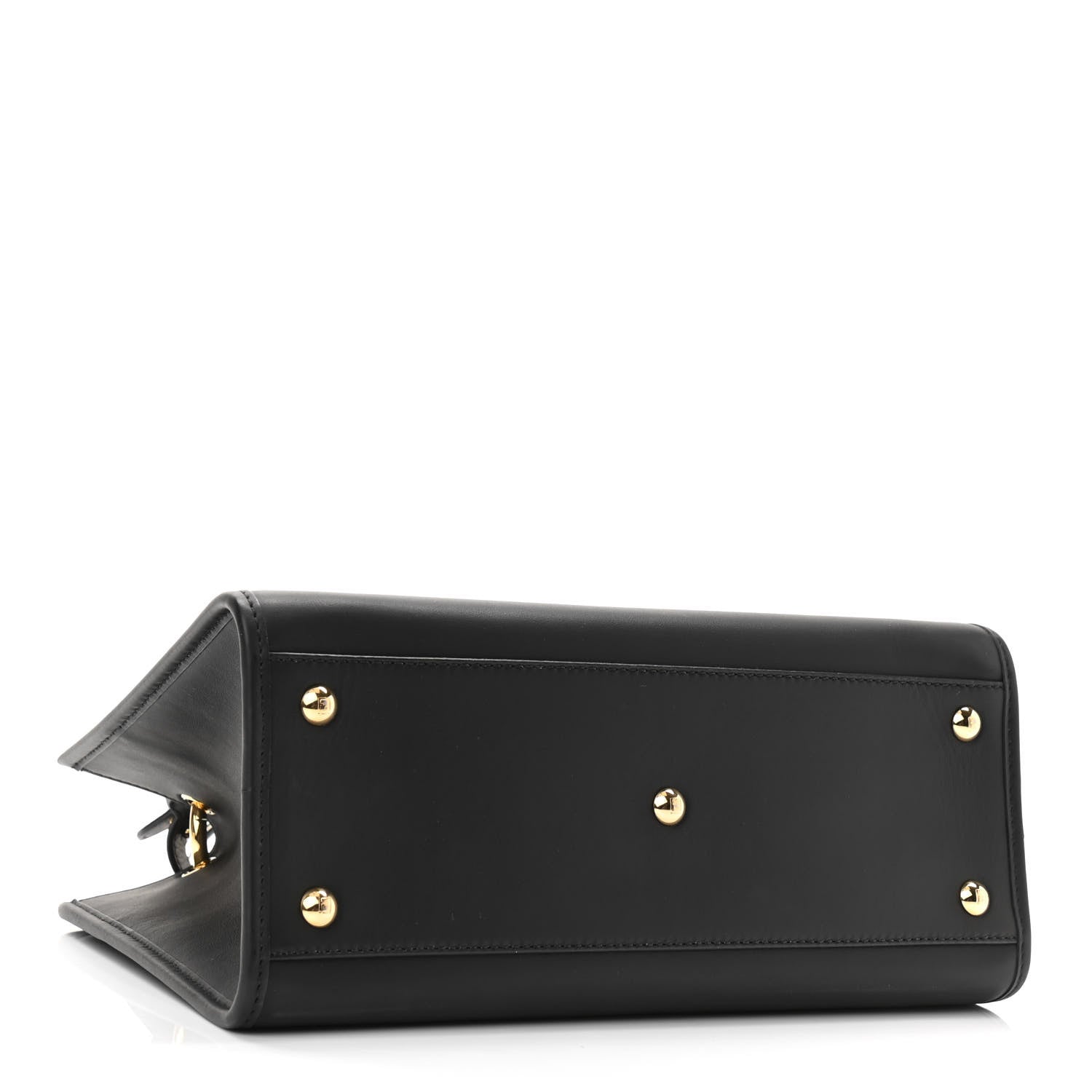 Fendi Vitello Century F is Fendi FF 1974 Embossed Small Runaway Satchel Black Maya 4 of 9