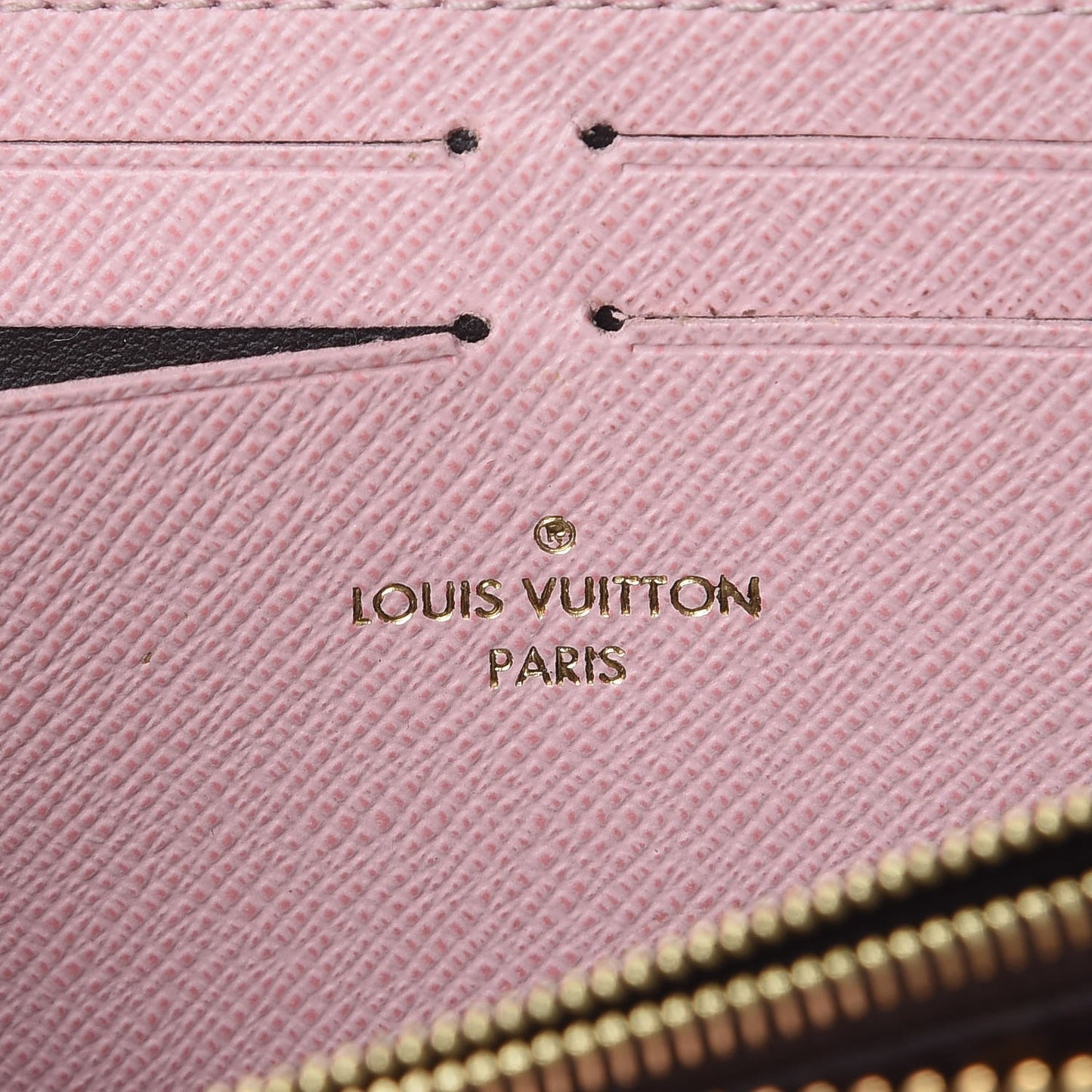 Monogram Clemence Wallet Rose Ballerine
