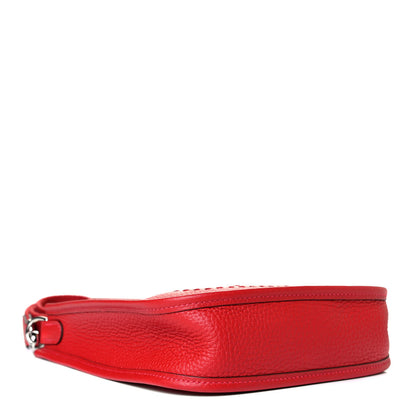 Hermes Taurillon Clemence Evelyne TPM Rouge Casaque 3 of 5