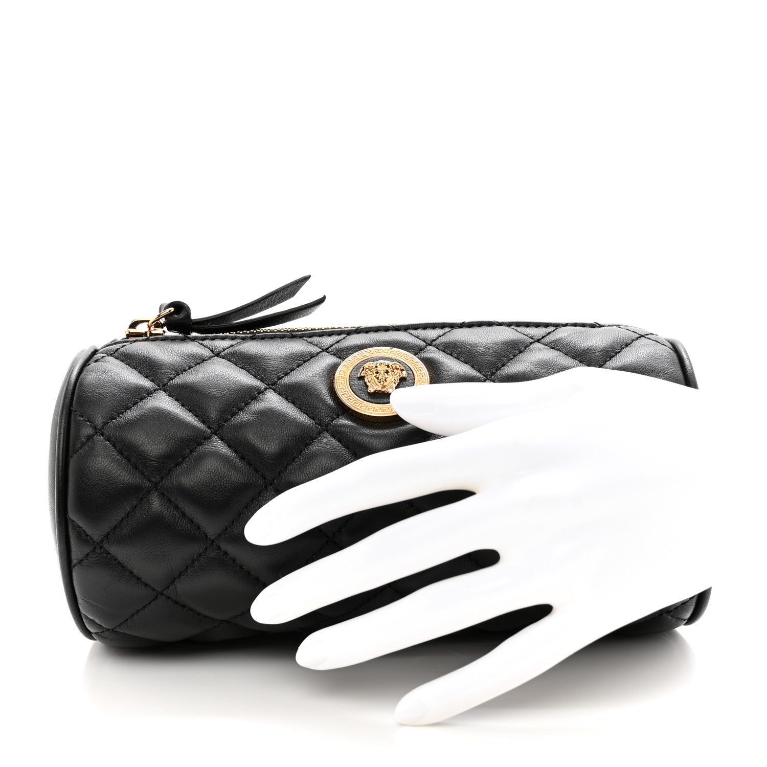 Versace Nappa Quilted Medusa Pouch Black 2 of 7