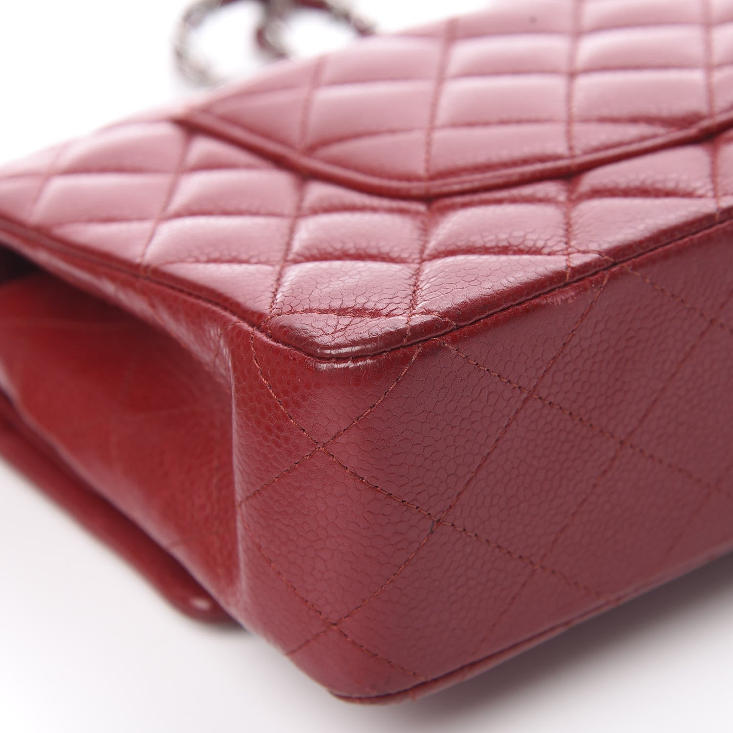 Chanel Caviar Quilted Medium Double Flap Red 12 of 17