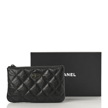 Chanel Aged Calfskin Quilted Small Reissue Cosmetic Case So Black 9 of 9