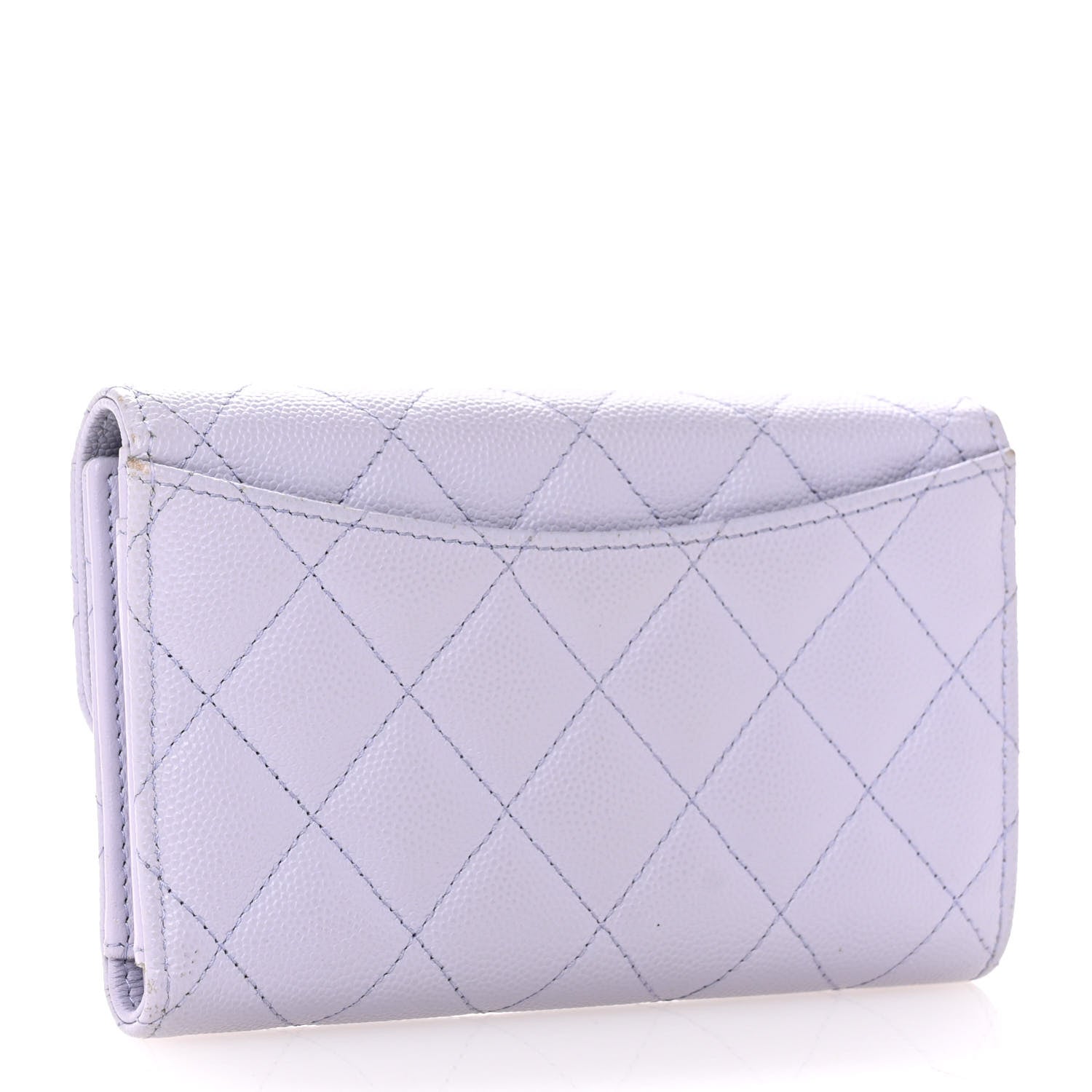 Chanel Caviar Quilted Medium Flap Wallet Light Purple 3 of 14