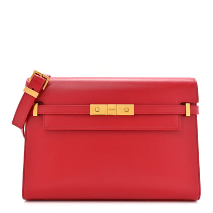 Saint Laurent Smooth Calfskin Manhattan Shoulder Bag Rouge Eros 1 of 12