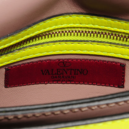 Valentino Garavani Nappa Rockstud Wristlet Clutch Yellow Fluo 5 of 6
