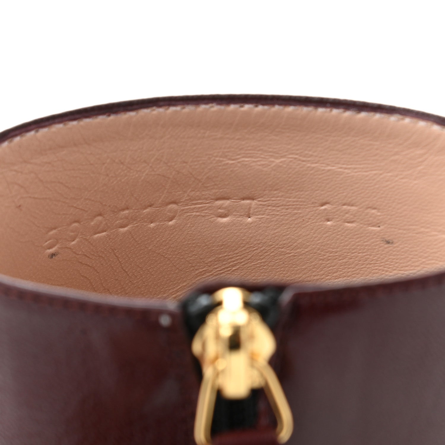 Gucci Goatskin Kitten Chain Horsebit Ankle Boots 37 Bordeaux 8 of 18