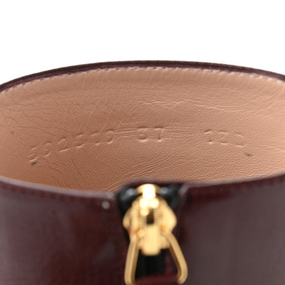 Gucci Goatskin Kitten Chain Horsebit Ankle Boots 37 Bordeaux 8 of 18