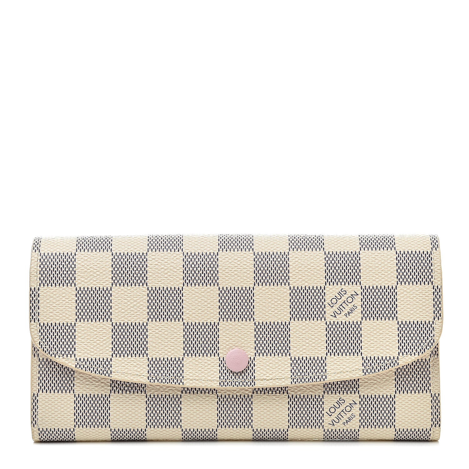 Louis Vuitton Damier Azur Emilie Wallet Rose Ballerine 1 of 8