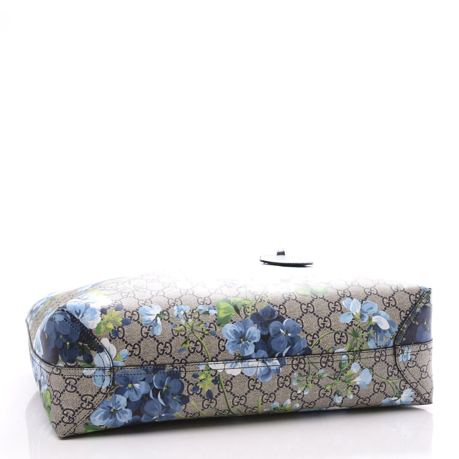 Gucci GG Supreme Monogram Blooms Medium Reversible Tote Beige Blue Navy 3 of 10