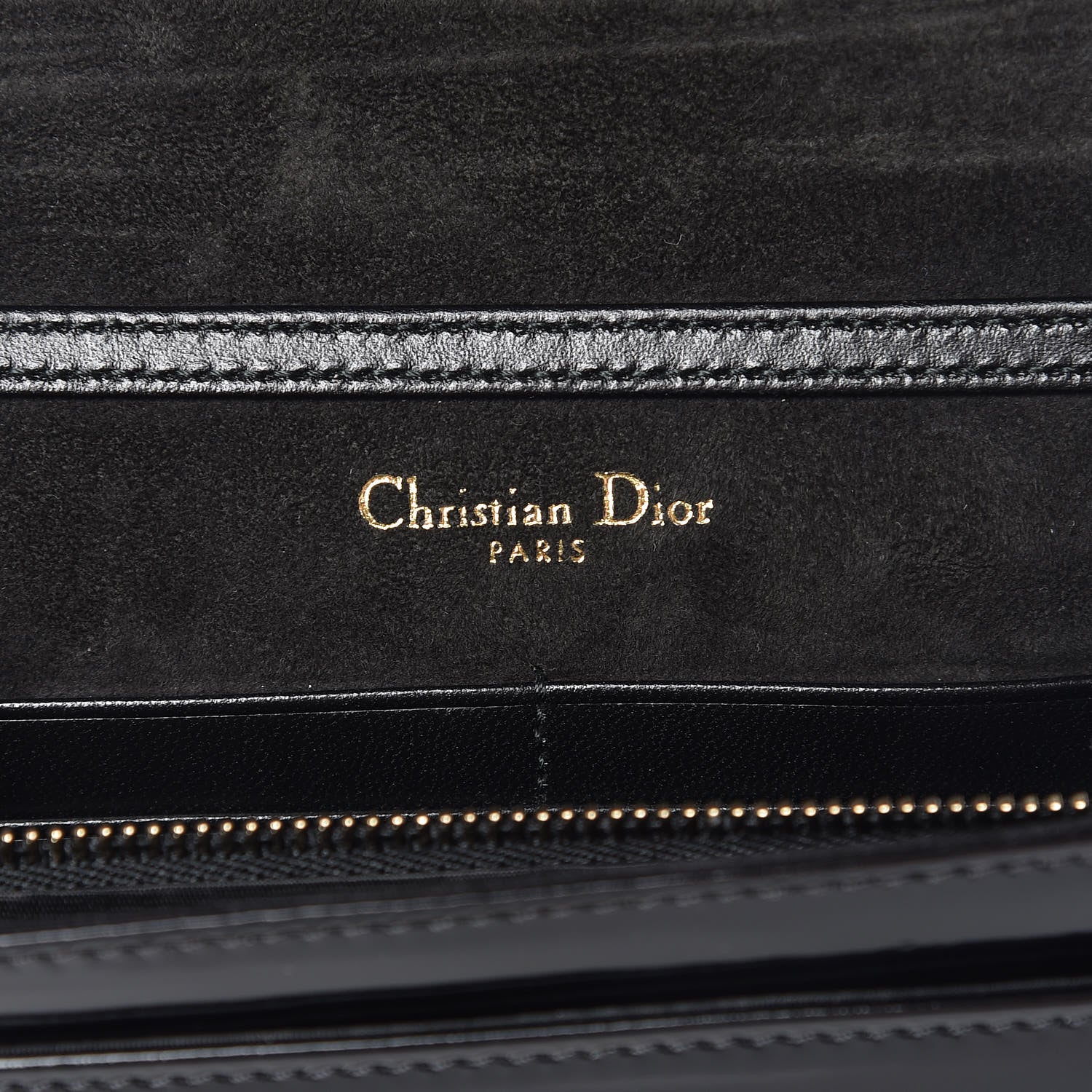 Christian Dior Patent Studded Diorama Wallet on Chain Pouch Black 6 of 7