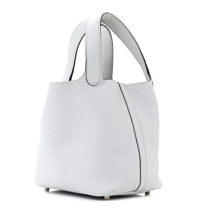 Hermes Taurillon Clemence Picotin Lock 18 PM Bleu Pale 3 of 13