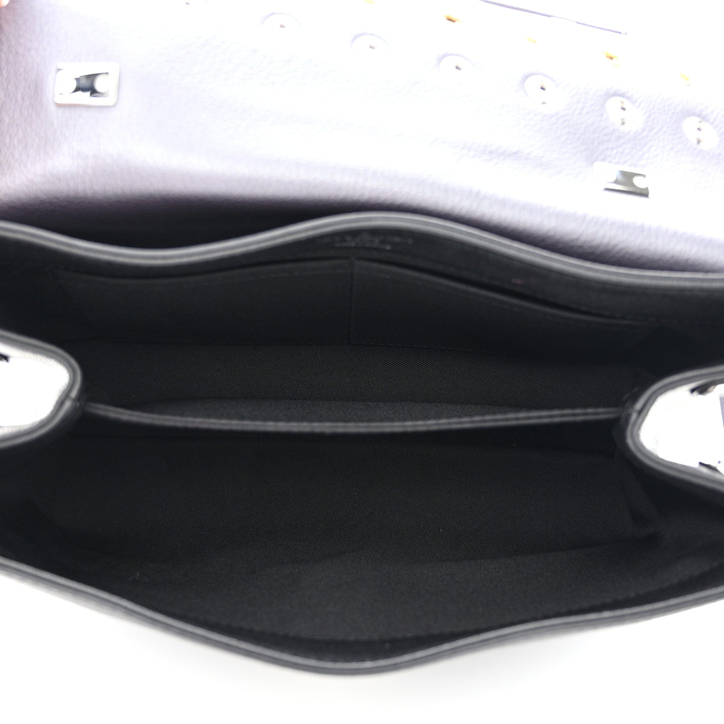 LOUIS VUITTON Soft Calfskin Eyelet Lockme II Top Handle Gris Silver