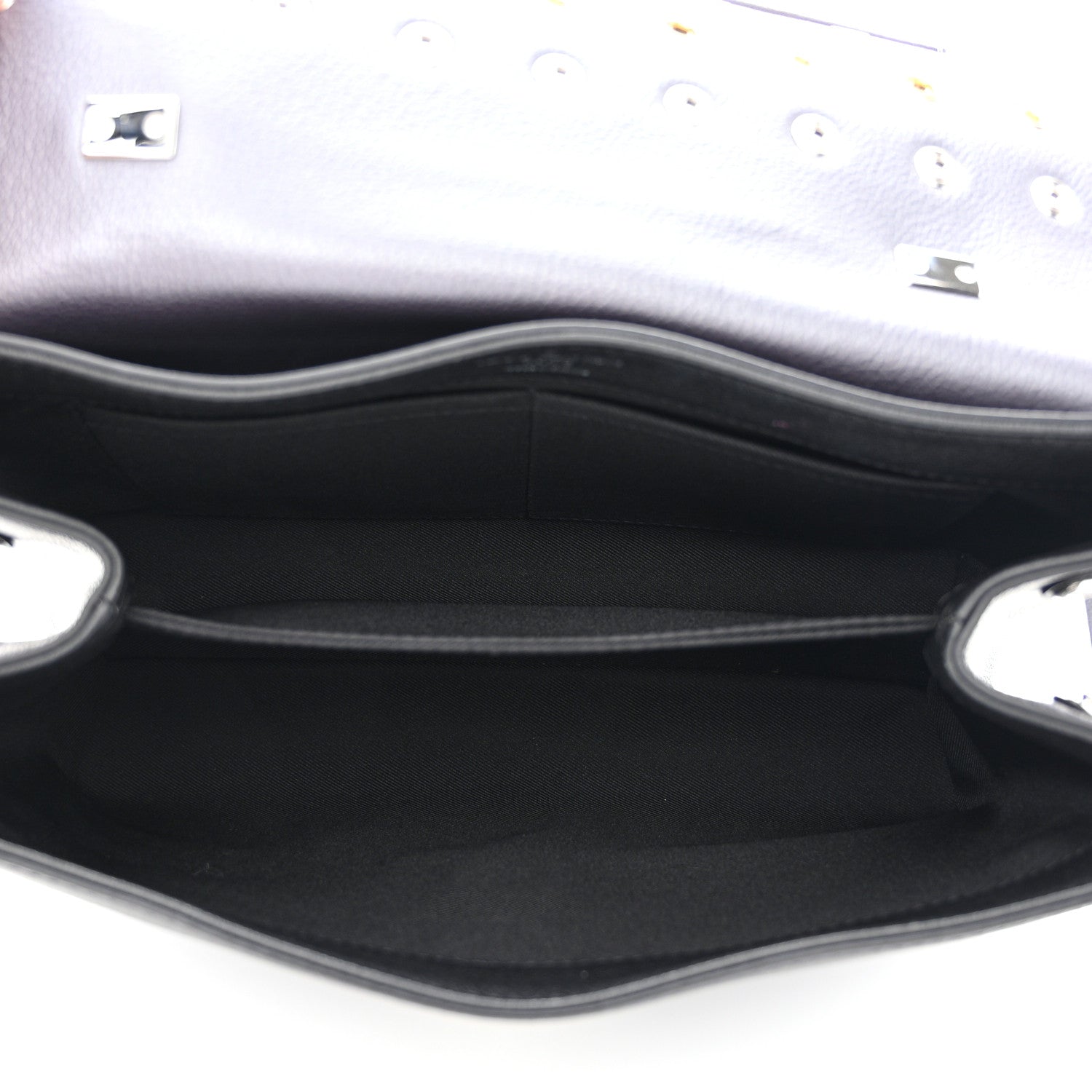 Louis Vuitton LOUIS VUITTON Soft Calfskin Eyelet Lockme II Top Handle Gris Silver 5 of 12