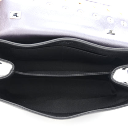 Louis Vuitton LOUIS VUITTON Soft Calfskin Eyelet Lockme II Top Handle Gris Silver 5 of 12