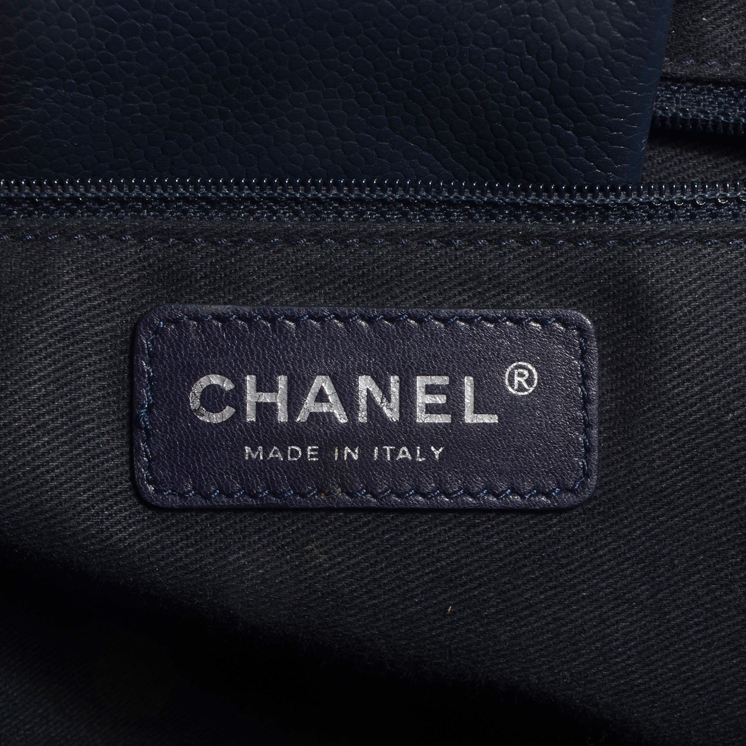 Chanel Caviar Executive Cerf Shopper Tote Navy 6 of 7