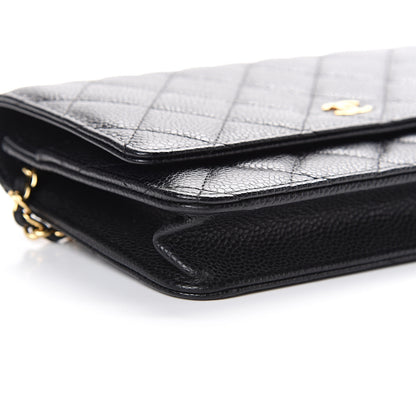 Chanel Caviar Quilted Wallet On Chain WOC Black 9 of 11