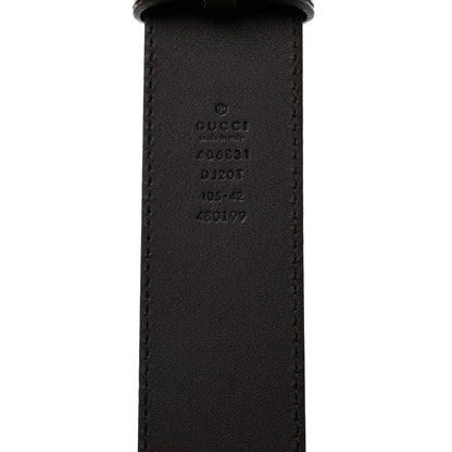 Gucci Textured Dollar Calfskin Double G 40mm Belt 105 42 Dark Cocoa 5 of 6