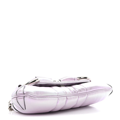 Gucci Iridescent Nappa Vertical Matelasse Medium Maxi Horsebit Chain Shoulder Bag Escape Pink 4 of 10