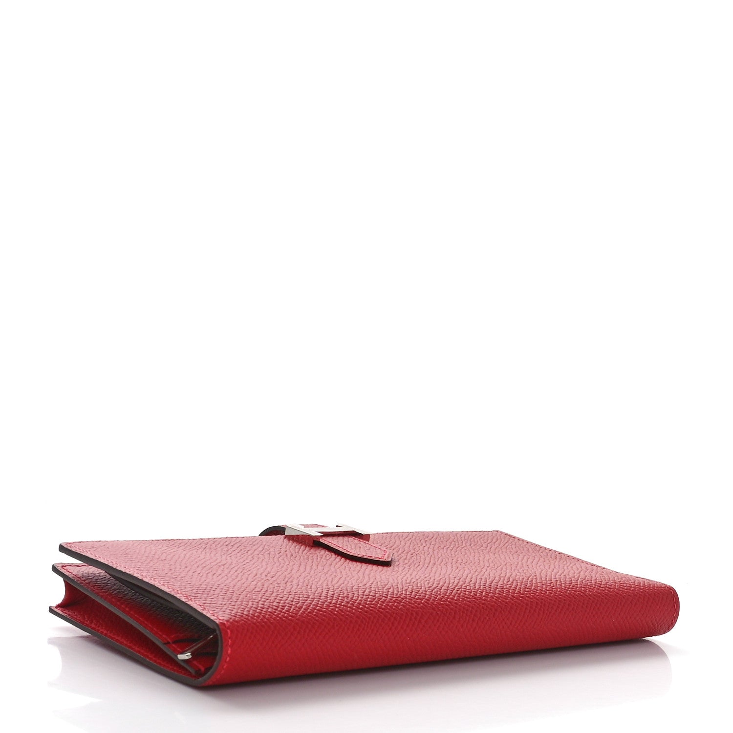 Hermes Epsom Bearn Gusset Wallet Rouge Casaque 4 of 8
