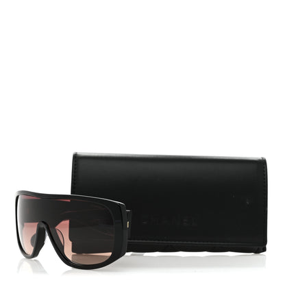 Chanel Acetate Shield Sunglasses 5495-A Black 7 of 7