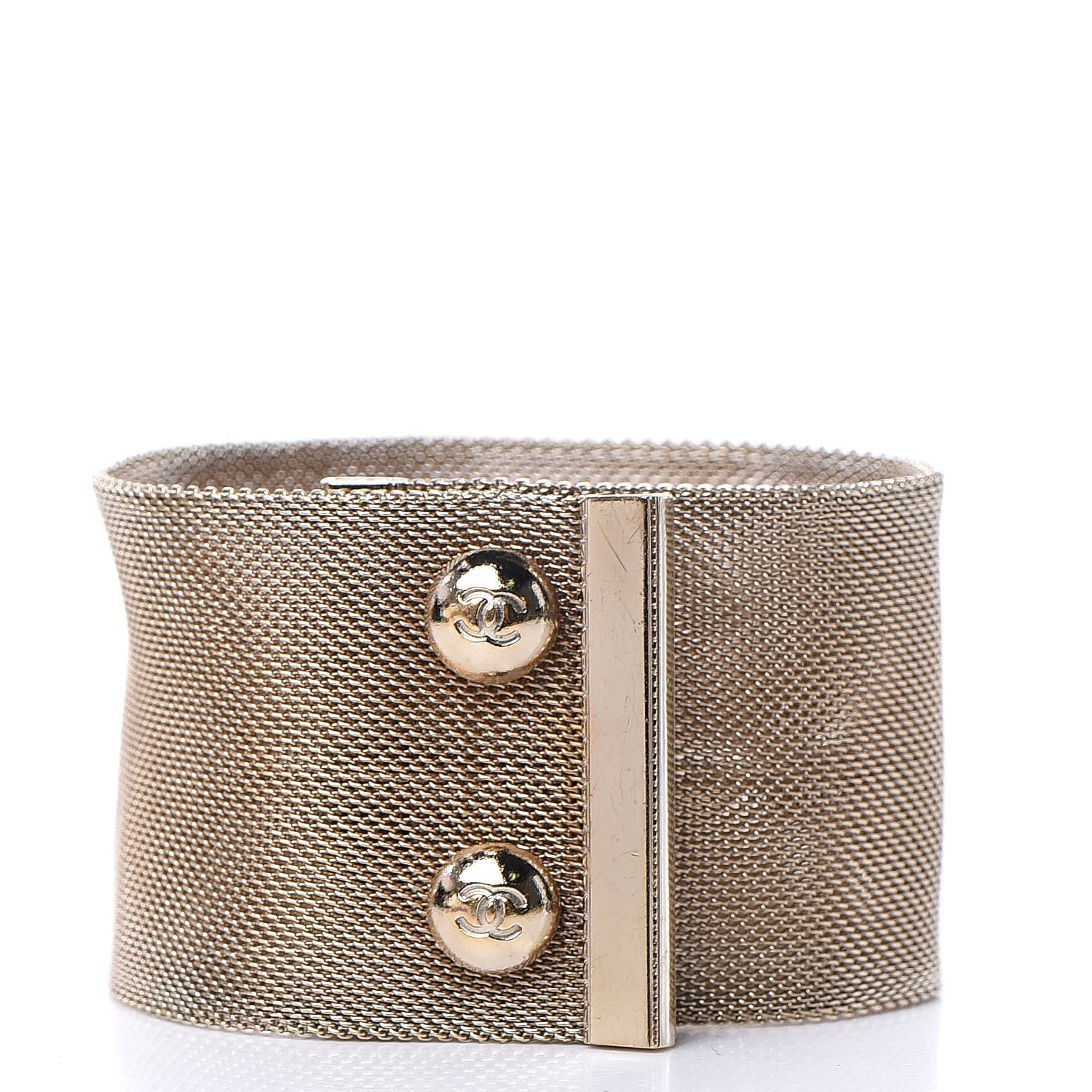 Chanel Metal Mesh CC Bracelet Gold 3 of 6