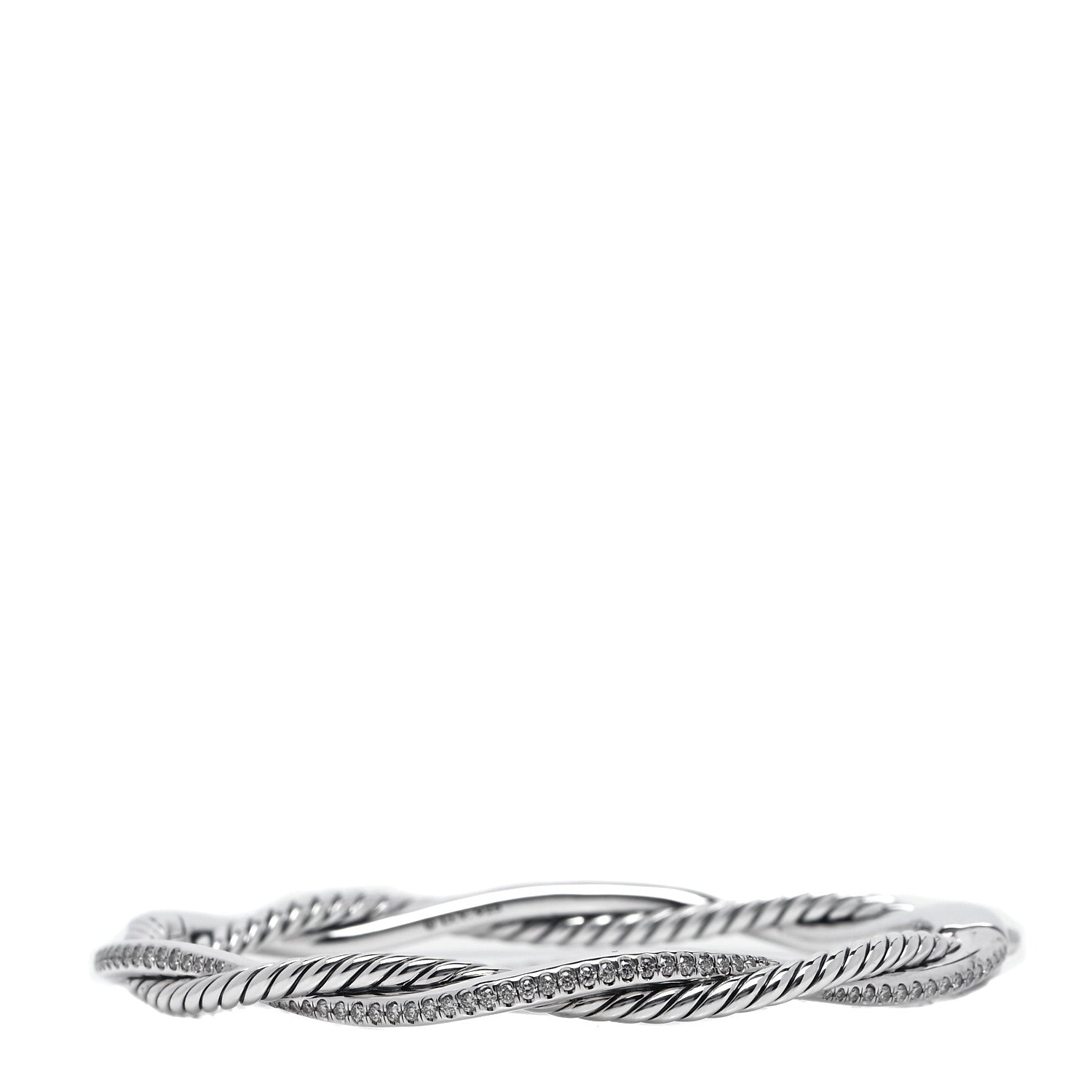 David Yurman Sterling Silver Diamond Infinity Bracelet 1 of 8