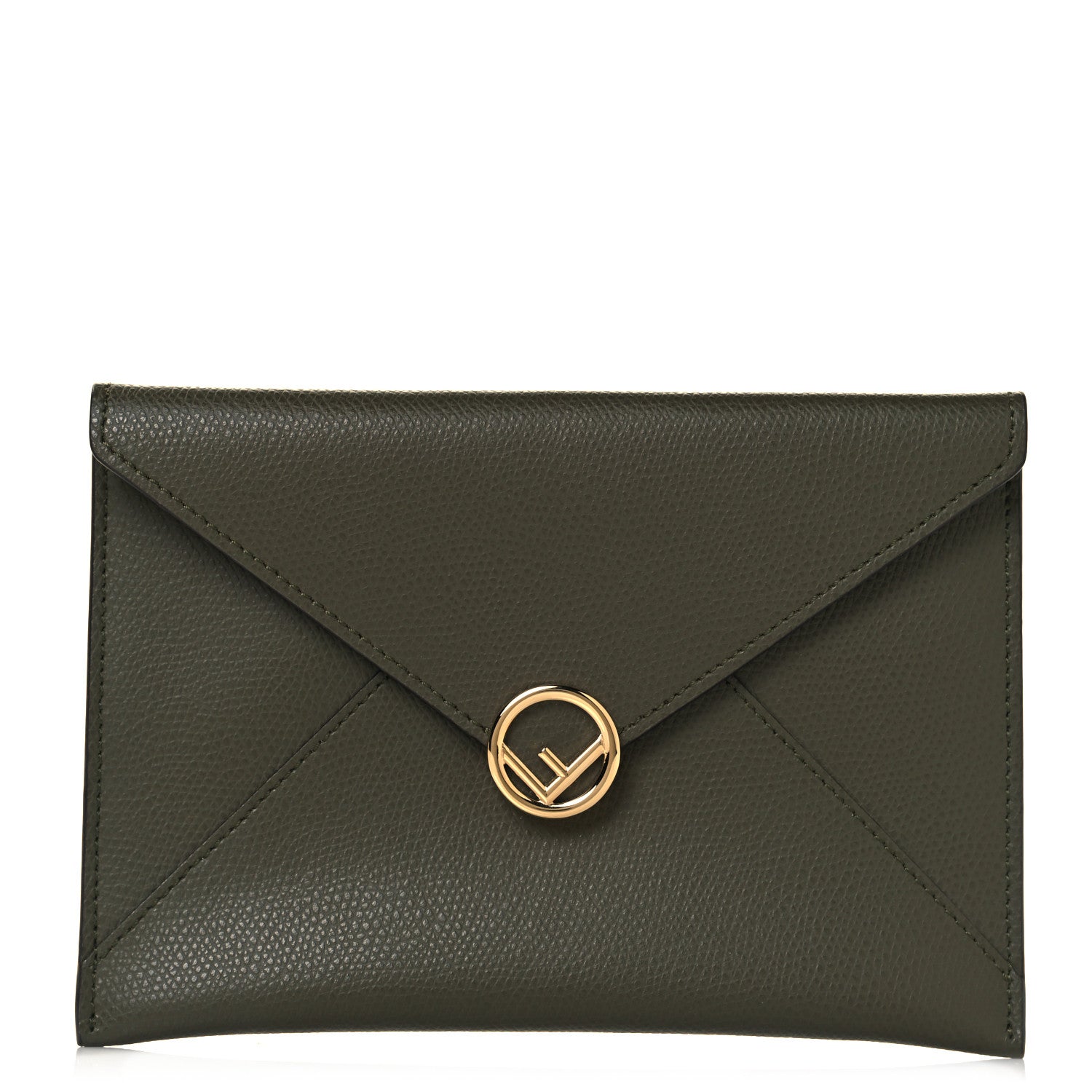 Fendi Vitello Cruise F is Fendi Envelope Pouch Asparago 1 of 9