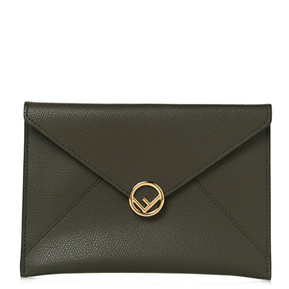 Fendi Vitello Cruise F is Fendi Envelope Pouch Asparago 1 of 9
