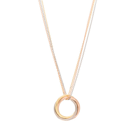 Cartier 18K Pink Yellow White Gold Trinity Triple Chain Pendant Necklace 1 of 5