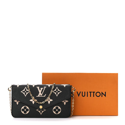 Louis Vuitton Empreinte Monogram Giant Felicie Pochette Black Beige 15 of 15