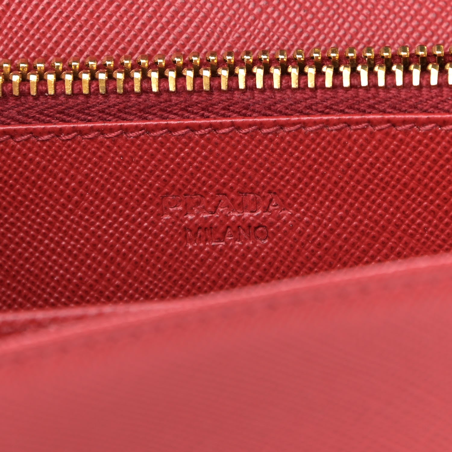 Prada Saffiano Metal Flap Wallet With Strap Fuoco 6 of 15