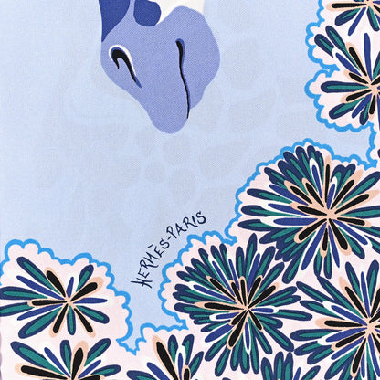 Hermes Silk The Three Graces Zoom Scarf 45 Bleu Ciel Encre Vert 2 of 3