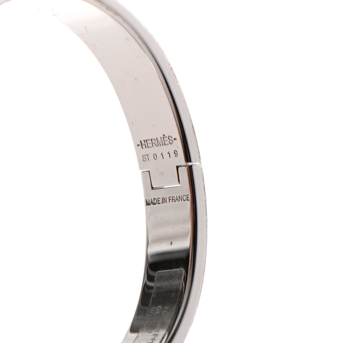 Enamel Narrow Clic Clac H Bracelet GM Black