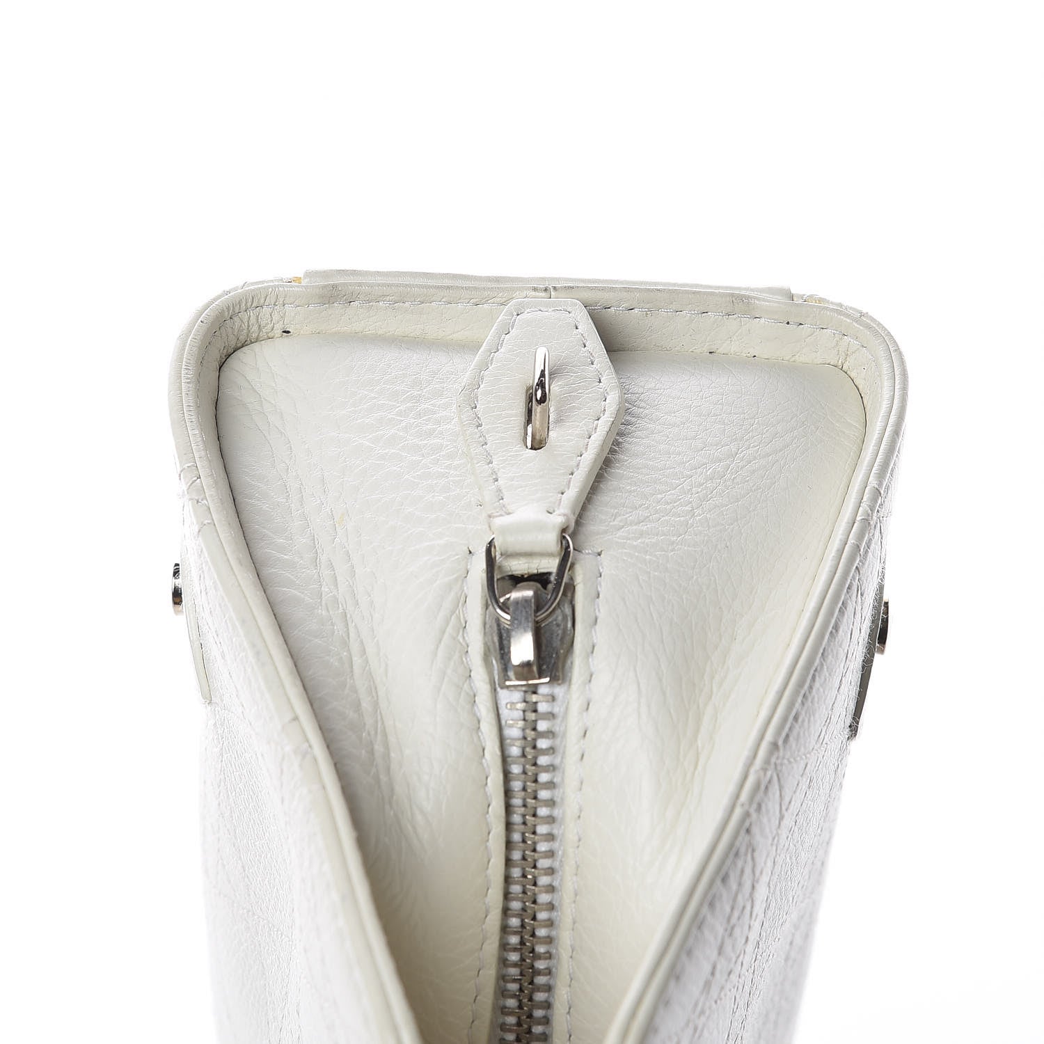 Christian Dior Calfskin Cannage Stitched Small Lady East West Lady Dior White 25 of 26
