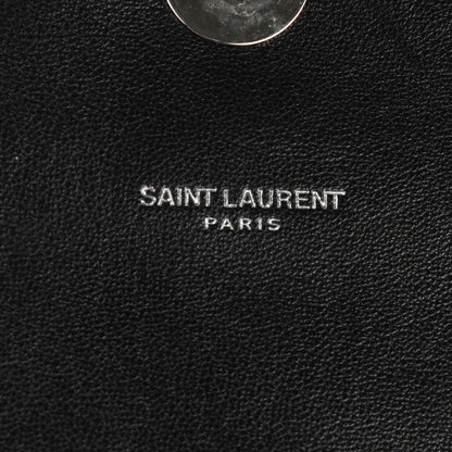 Saint Laurent Sheepskin Tri-Quilt Monogram Medium College Bag Black 6 of 7