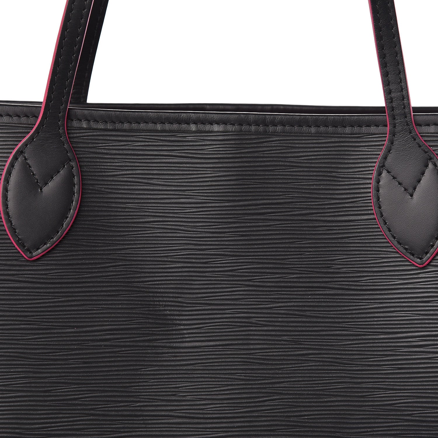 Louis Vuitton Epi Neverfull MM Black Hot Pink 8 of 10