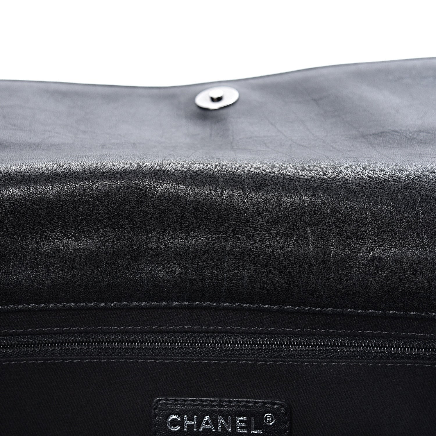 Chanel Washed Lambskin Maxi Take Away Flap Bag Black 15 of 20
