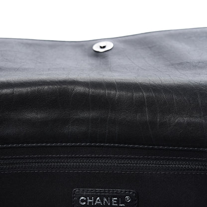 Chanel Washed Lambskin Maxi Take Away Flap Bag Black 15 of 20