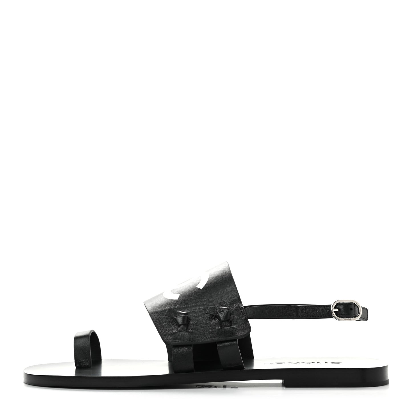 Goatskin CC Sandals 40.5 Black