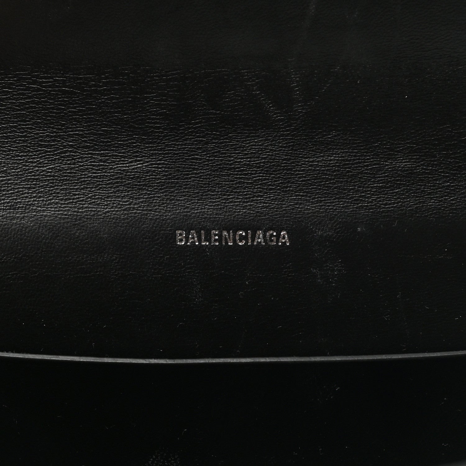 Balenciaga Shiny Calfskin Crocodile Embossed BB Phone Holder Wallet On Chain Black 5 of 7