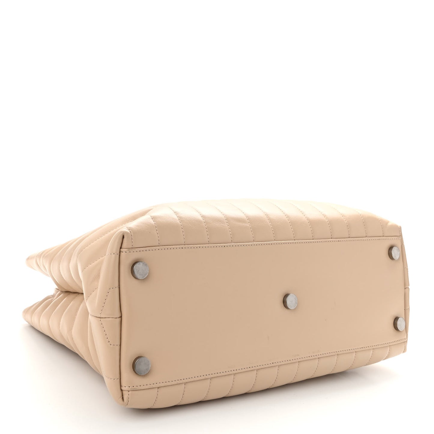 Calfskin Y Quilted Monogram Large Loulou Shopper Nude Powder