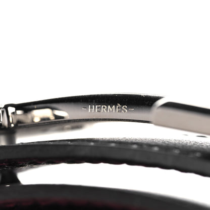Hermes Box Togo 32mm H Belt 120 Black Bordeaux 4 of 6