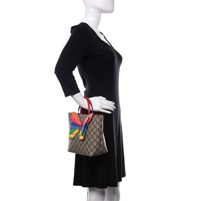 Gucci GG Supreme Monogram Kid's Rainbow Butterfly Tote 2 of 10