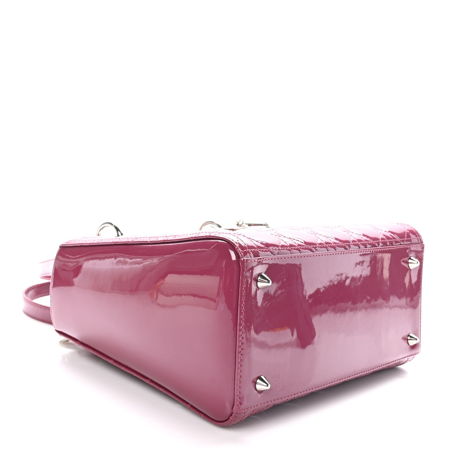 Christian Dior Patent Cannage Medium Lady Dior Dark Pink 4 of 10