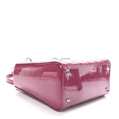 Christian Dior Patent Cannage Medium Lady Dior Dark Pink 4 of 10